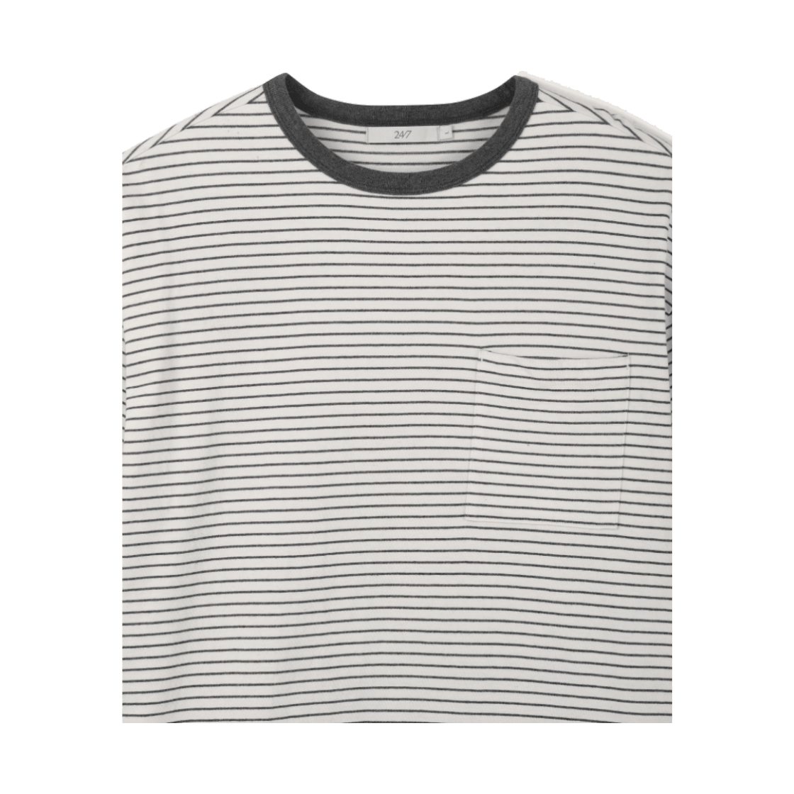24/7 시리즈 USA 코튼 20수 스트라이프 티셔츠 아이보리(24/7 series USA Cotton 20's Stripe Tee Ivory) - 3