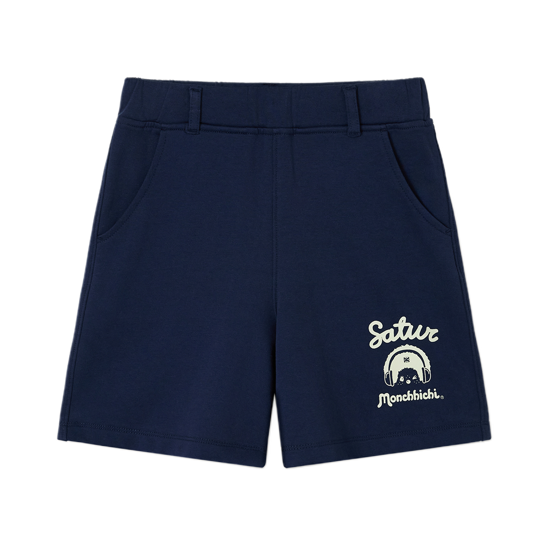 세터 x 몬치치 키즈 이지 쇼츠 네이비(SATUR x Monchhichi K Easy Shorts Navy)