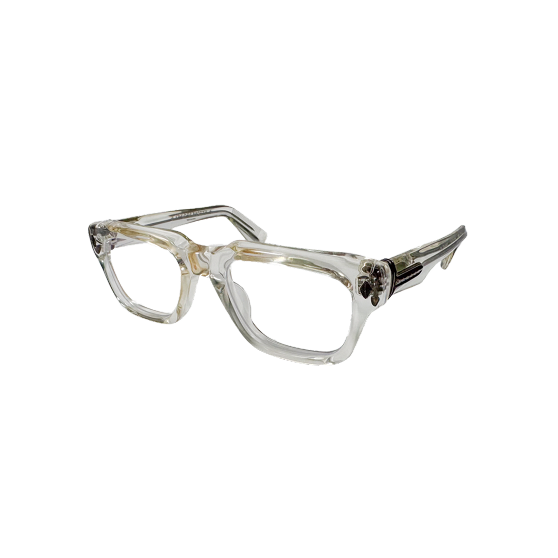 크롬하츠 클래식 날린 GNARLIN 스퀘어 클리어 크리스탈 투명테 안경(Chrome Hearts Classic Gnarlin Square Clear Crystal Glasses)
