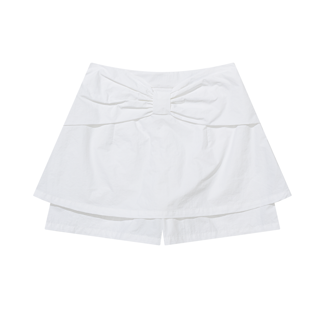 어글리쉐도우 자이언트 리본 스커트 팬츠 화이트(UGLYSHADOW Giant Ribbon Skirt Pants White)