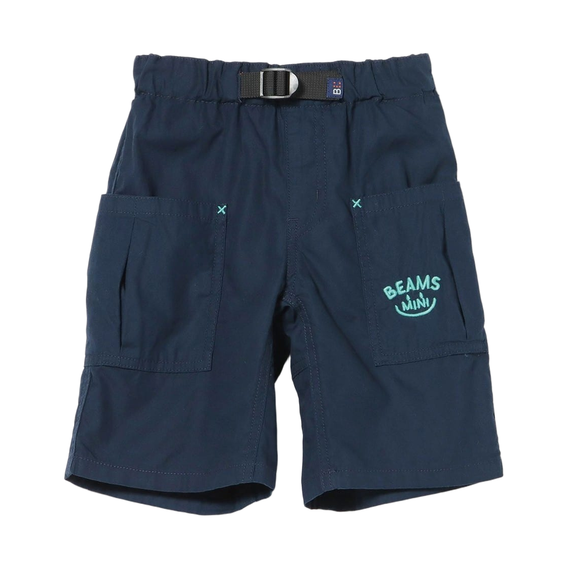 (키즈) 빔즈 미니 스마일 캠프 쇼츠 네이비((Kids) Beams Mini Smile Camp Shorts Navy)
