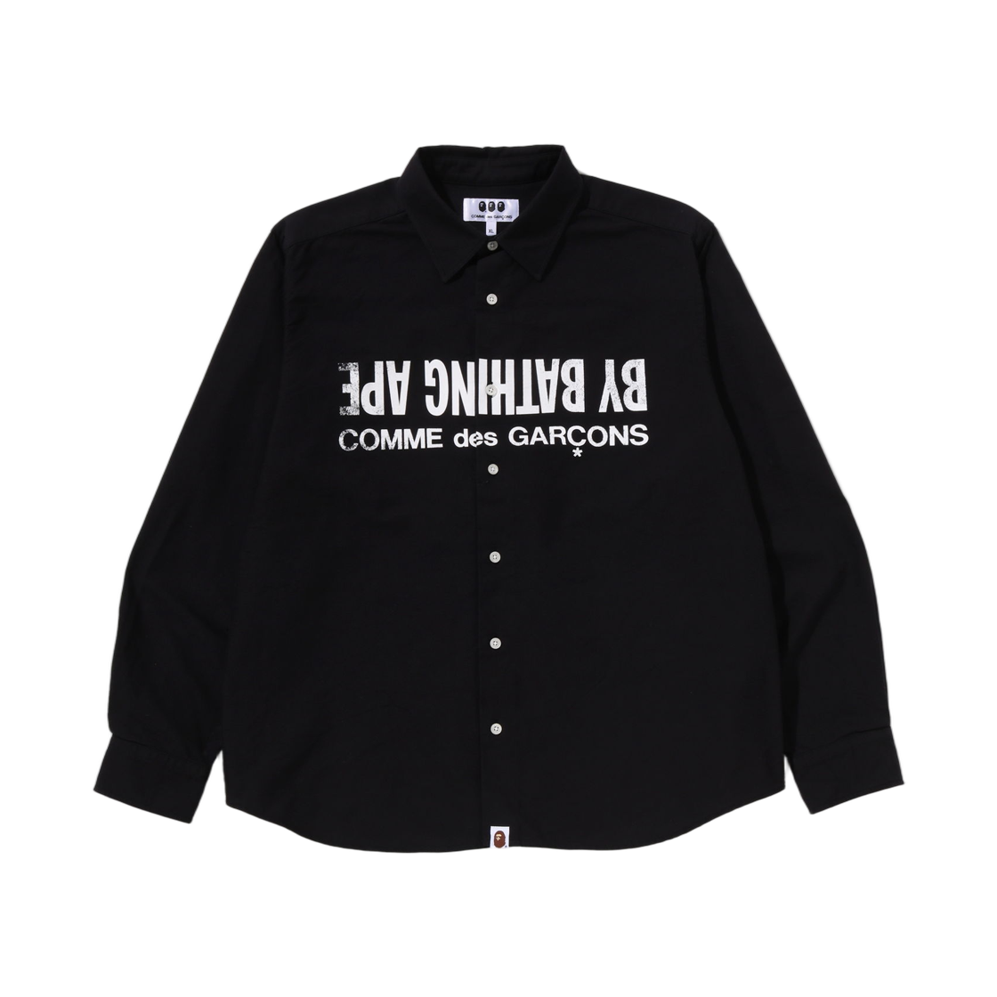 베이프 x 꼼데가르송 오사카 옥스포드 셔츠 블랙(BAPE x Comme des Garcons Osaka Oxford Shirt Black) - 1