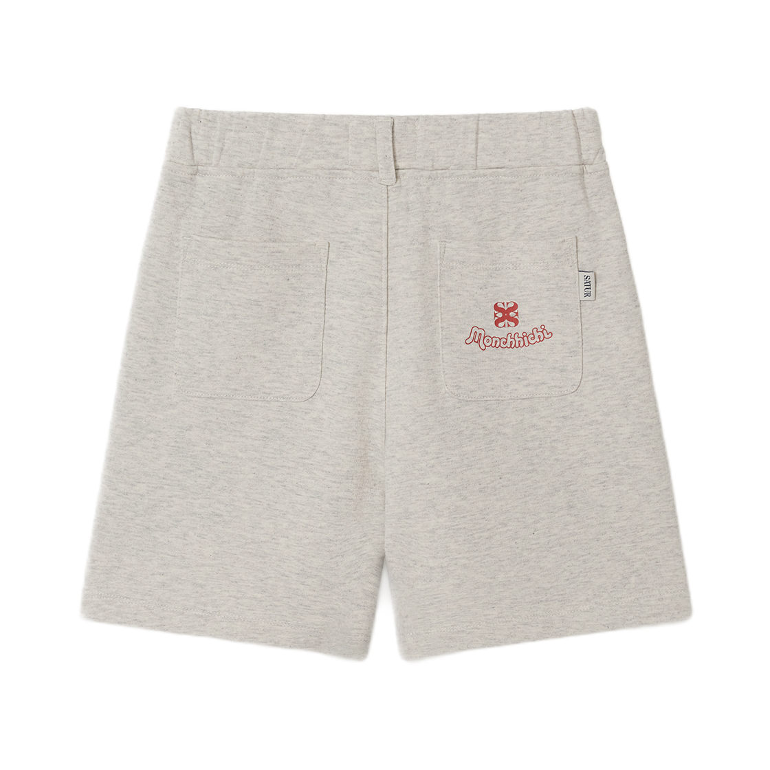 세터 x 몬치치 키즈 이지 쇼츠 멜란지 화이트(SATUR x Monchhichi K Easy Shorts Melange White) - 2