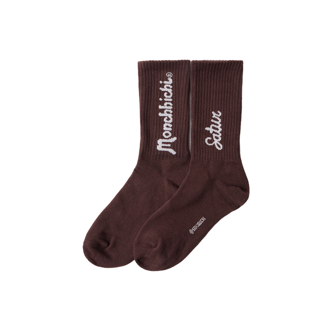 세터 x 몬치치 레터링 삭스 브라운(SATUR x Monchhichi Lettering Socks Brown) - 1