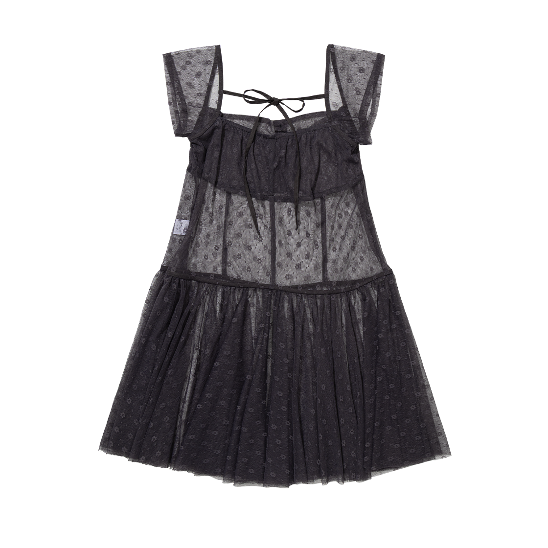 어글리쉐도우 플라워 매쉬 드레스 차콜(UGLYSHADOW Flower Mesh Dress Charcoal) - 2
