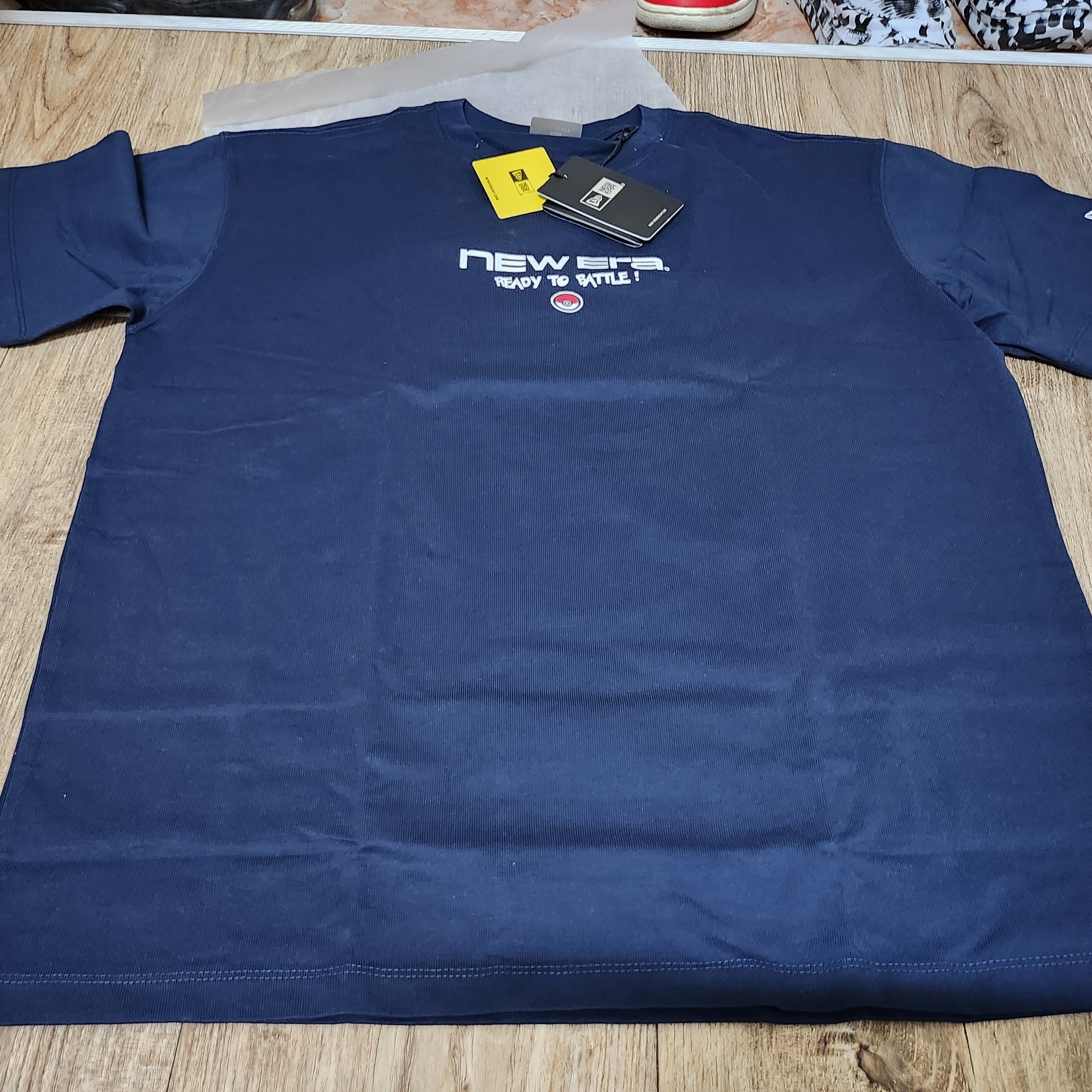 (Kids) New Era x Pokemon Logo T-Shirt Navy 착용 스타일 - 1