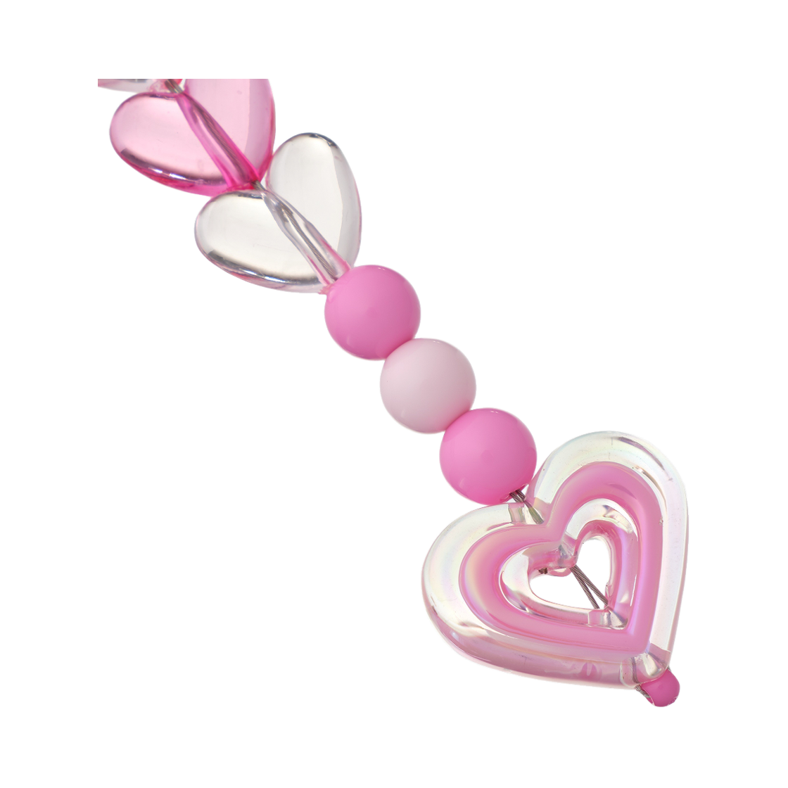 에스엘비에스 핑크 하트 비즈 스트랩(SLBS  Pink Heart Bead Strap) - 2