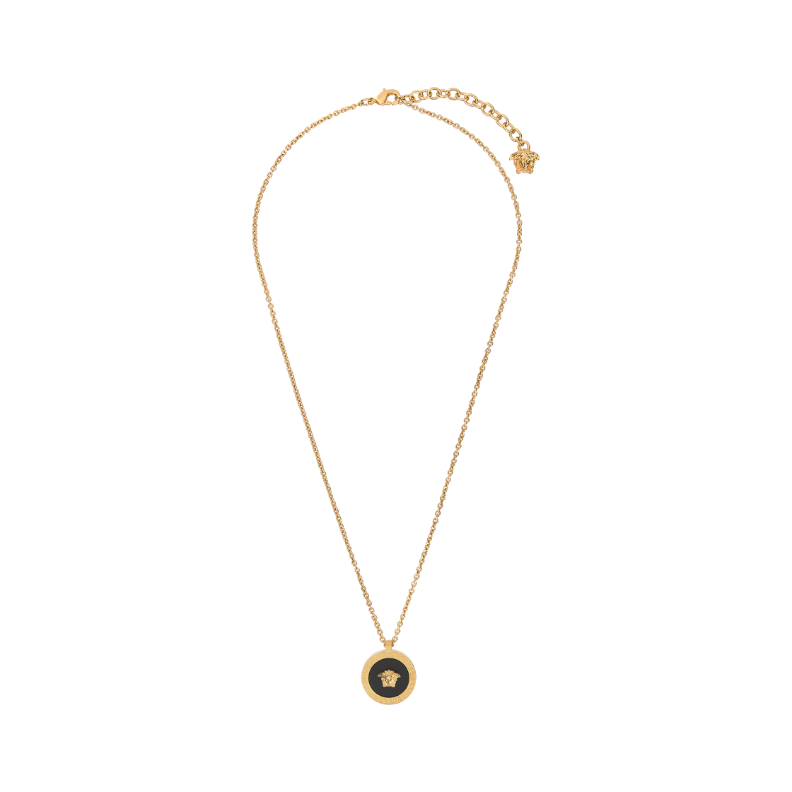 베르사체 에나멜 메두사 네클리스 블랙 골드(Versace Enamel Medusa Necklace Black Gold)