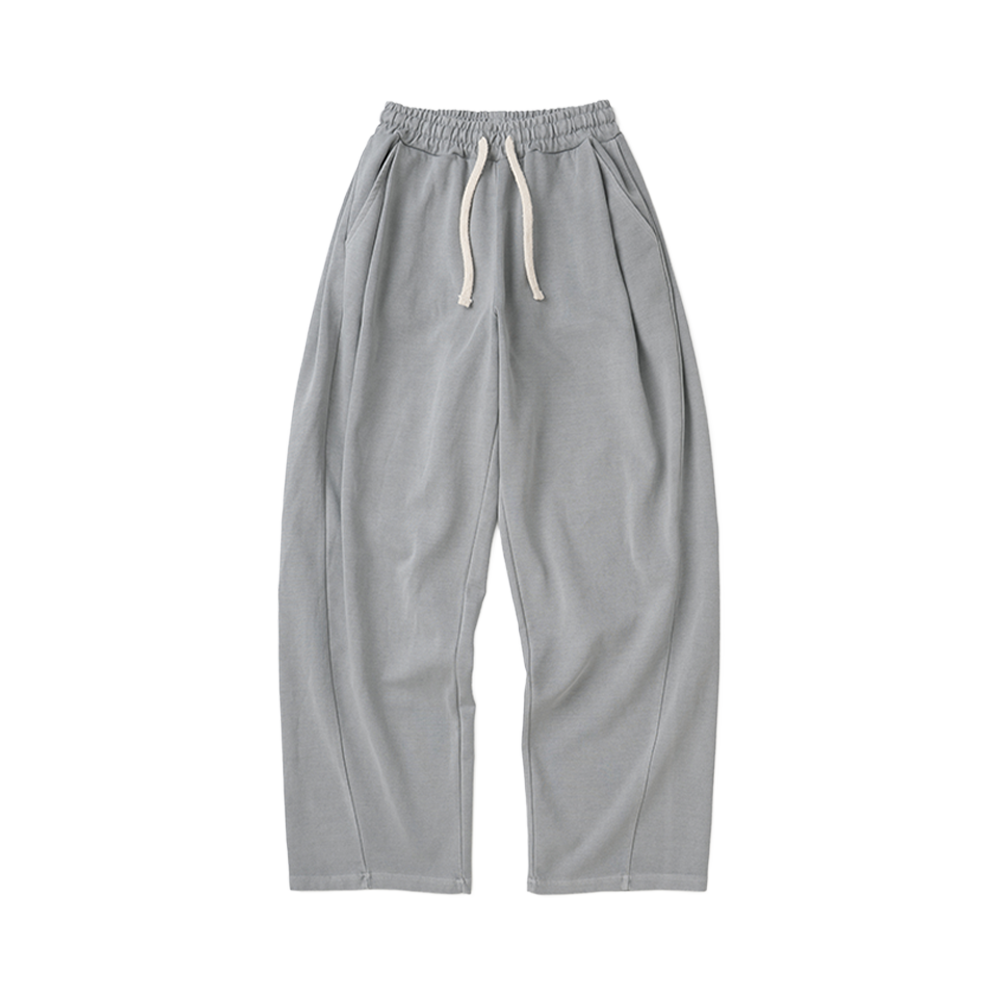 니티드 피그먼트 커브드 트레이닝 팬츠 스톤 그레이