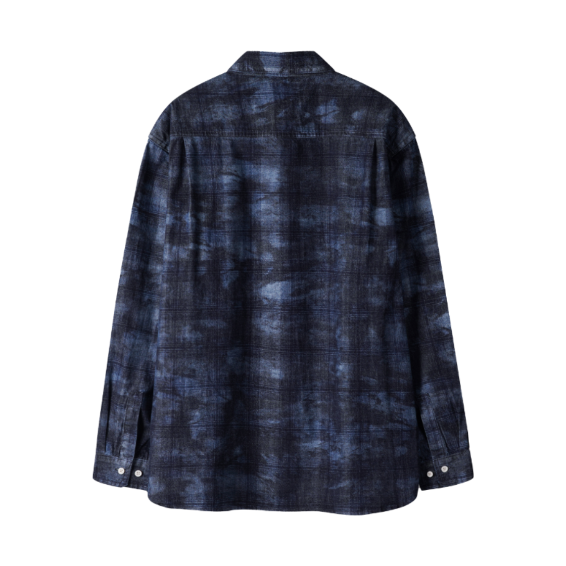 코너블레스 워시드 그리드 롱 슬리브 셔츠 네이비(Cornerbless Washed Grid Long Sleeve Shirts Navy) - 2