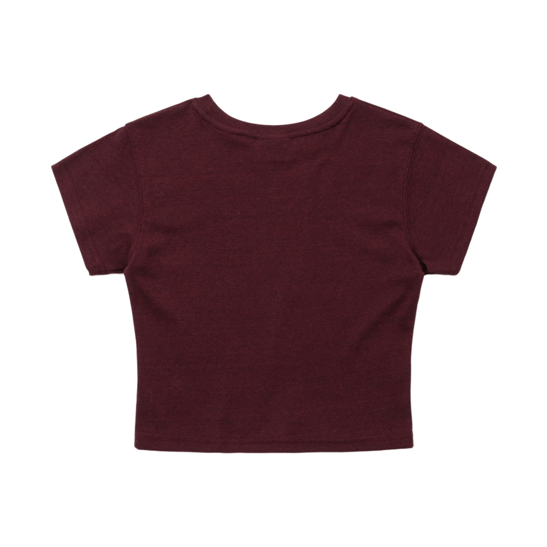 비에스래빗 르네상스 래빗 프린트 우먼스 숏 크롭 반팔티셔츠 버건디(Bsrabbit Renaissance Rabbit Print Women's Short Crop SST Burgundy) - 2