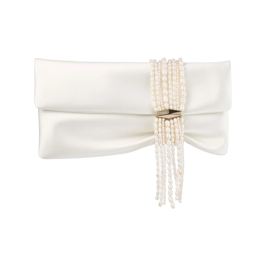 지미추 잔드라 아이보리 새틴 클러치 백 아이보리 라이트 골드(Jimmy Choo Zandra Ivory Satin Clutch Bag Ivory Light Gold)