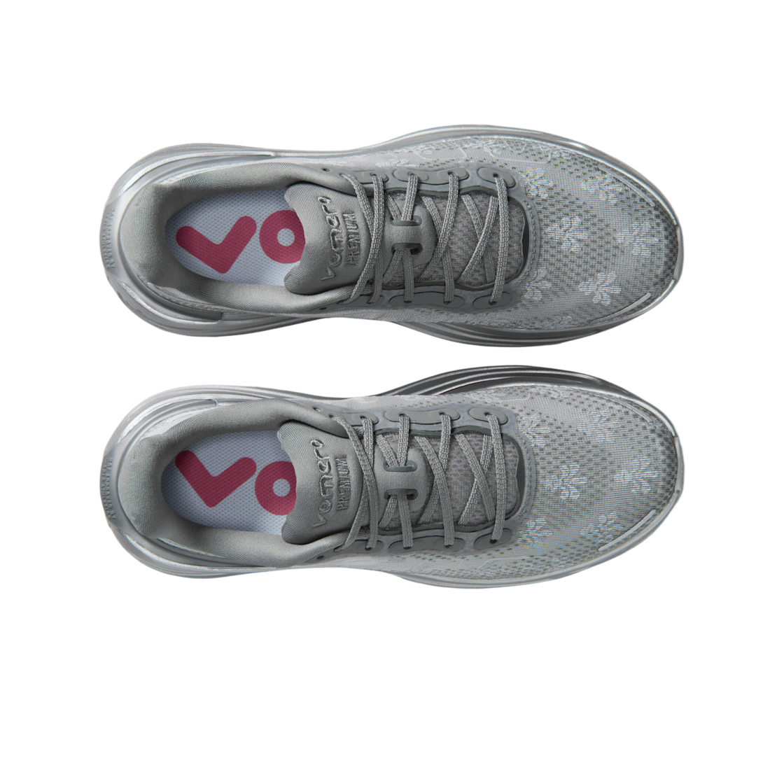 (W) 나이키 보메로 프리미엄 가이저 그레이 앤 메탈릭 실버((W) Nike Vomero Premium Geyser Grey and Metallic Silver) - 2
