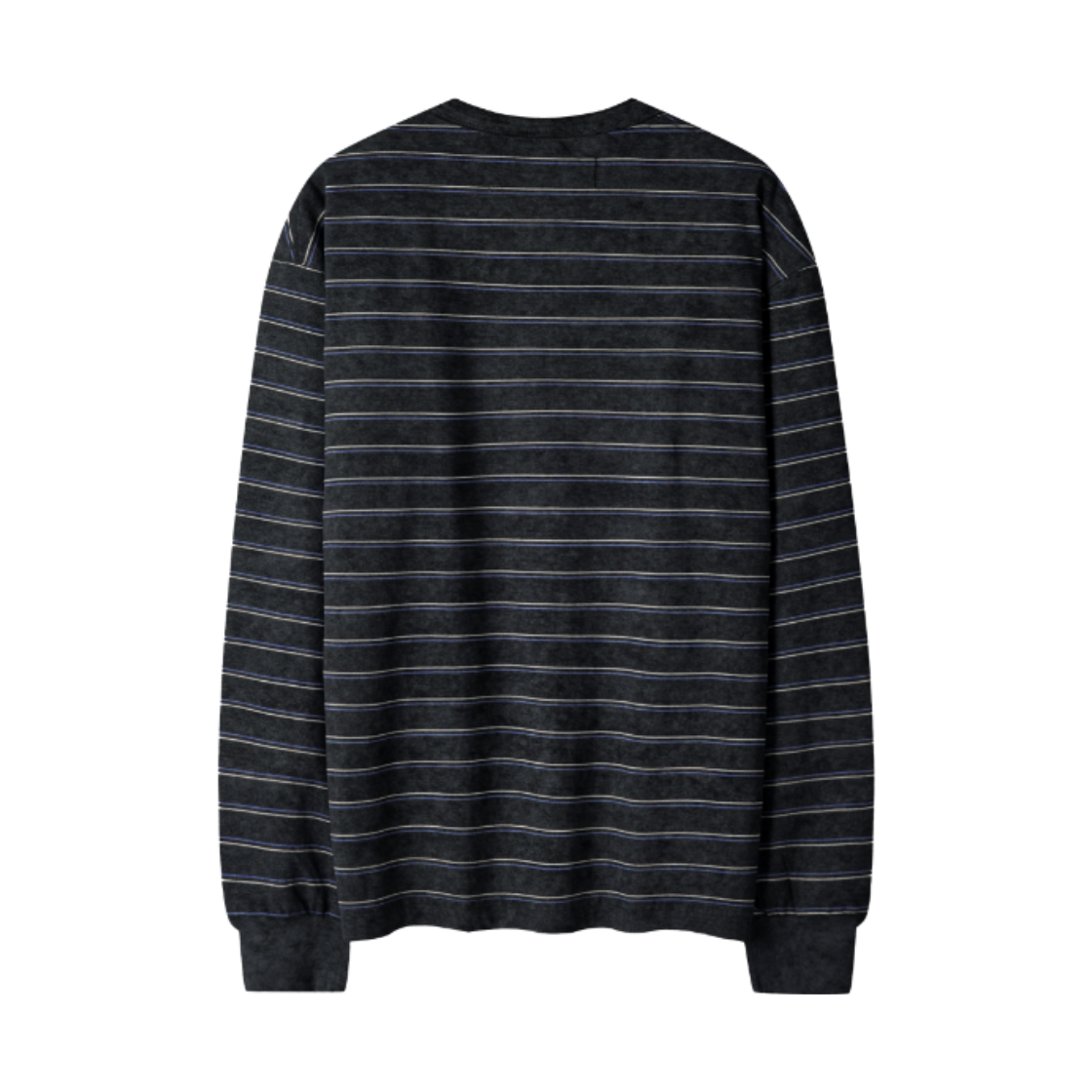 코너블레스 워시드 스트라이프 헨리넥 롱 슬리브 블랙(Cornerbless Washed Stripe Henley Neck Long Sleeve Black) - 2