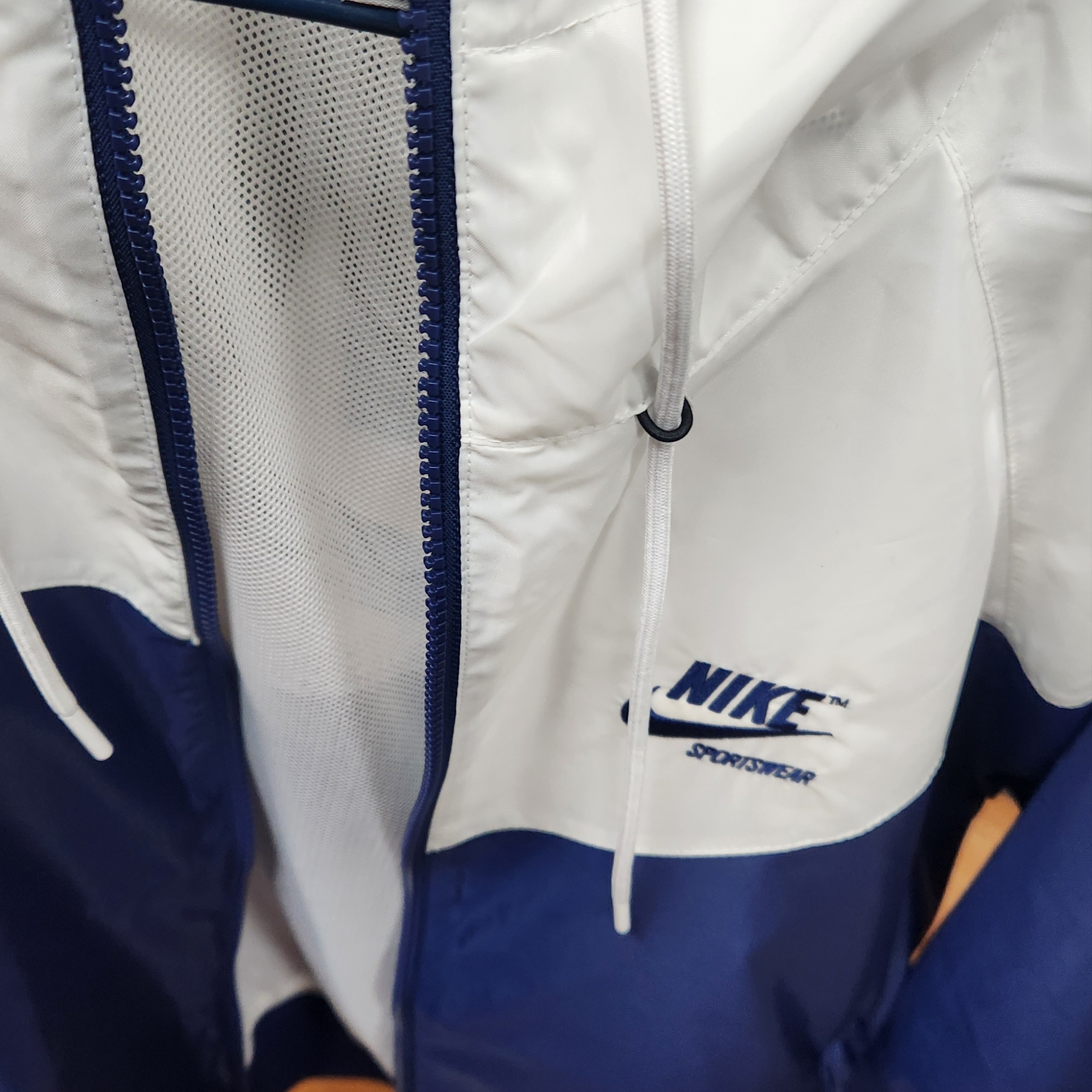 Nike Windrunner Woven Lined Jacket White Blue Void - Asia 착용 스타일 - 1