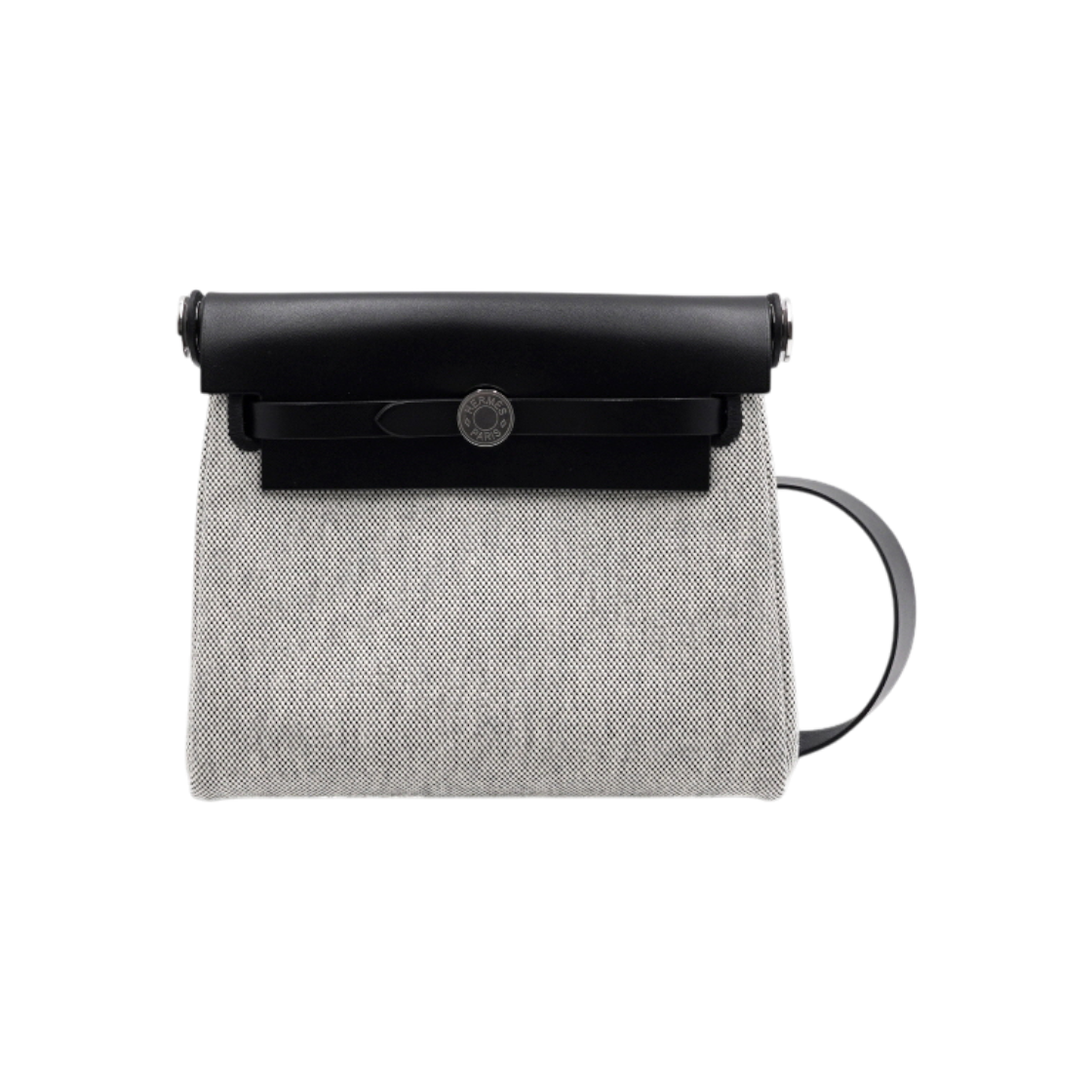 ITJTL8AF99OI Hermes H085414CKAF Ecru Noir Silver Hardware Herbag 20 Shoulder & Crossbody Bag