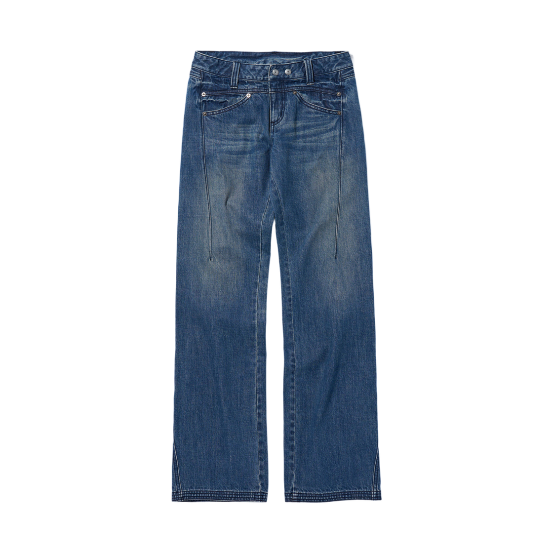 (W) 미스치프 코어 스트레이트 진 다크 블루((W) Mischief Core Straight Jean Dark Blue)