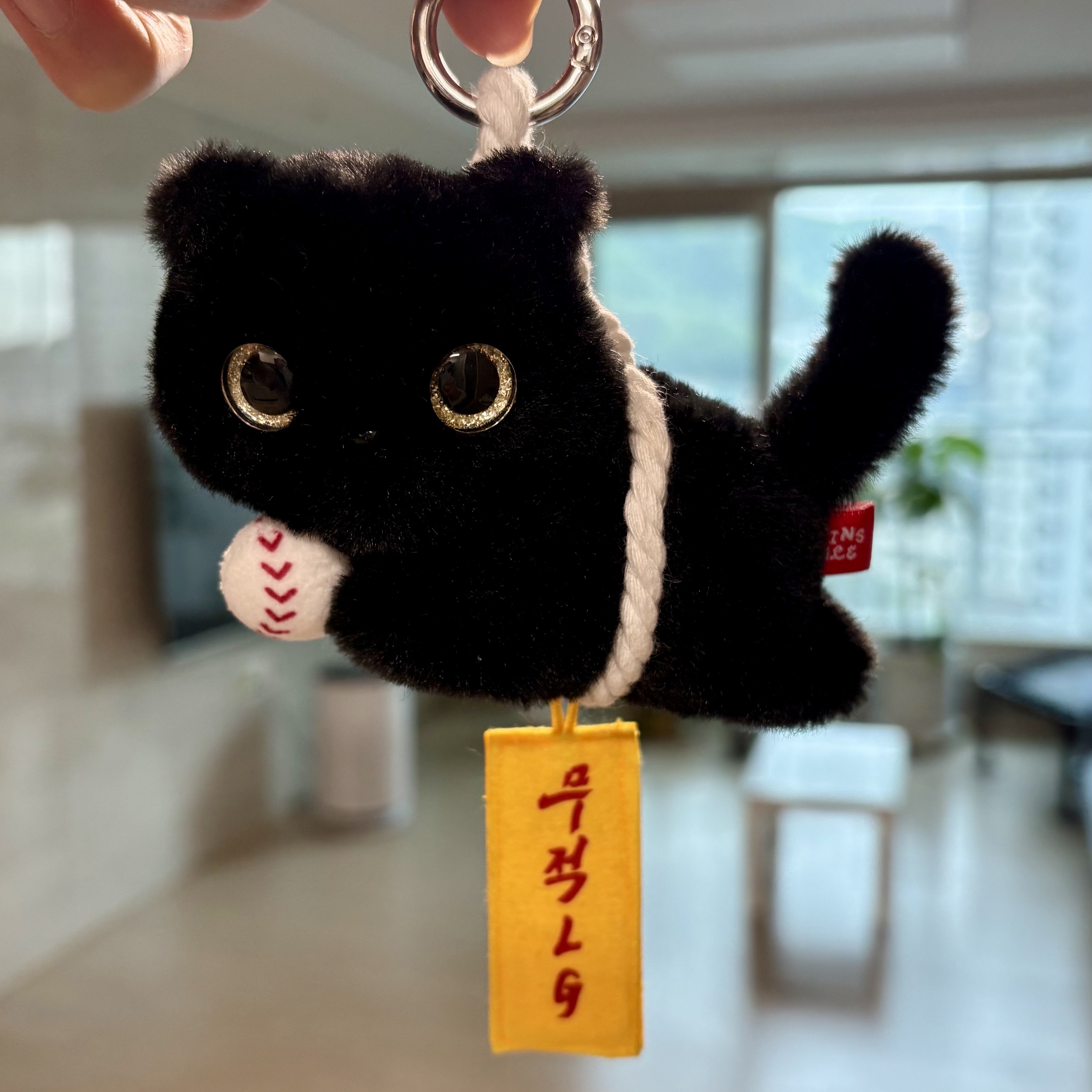 LG Twins X Bloomingtale Wish Nero Keychain 착용 스타일