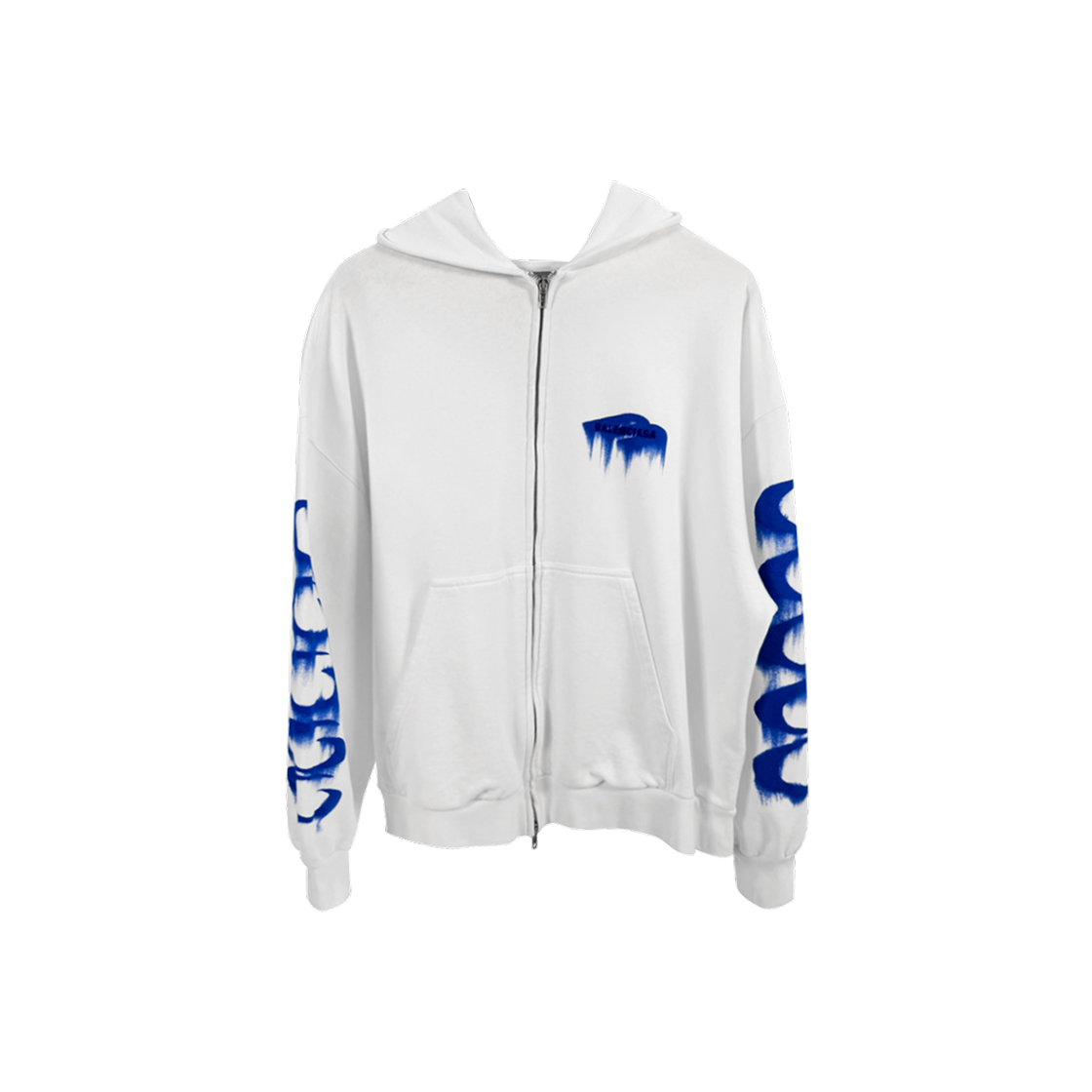 IT86OGHGR8VU Balenciaga Men 26SS Wet Brush Icon Hoodie Jacket White