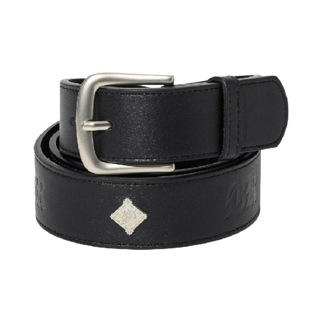 비에스래빗 시그니쳐 리벳 레더 벨트 블랙(Bsrabbit Signature Rivet Leather Belt Black)