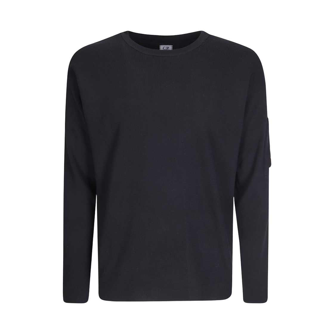 20CMKN097A110560A999 C.P. Company Cotton Sea Island Lens Sweater Black - 26SS