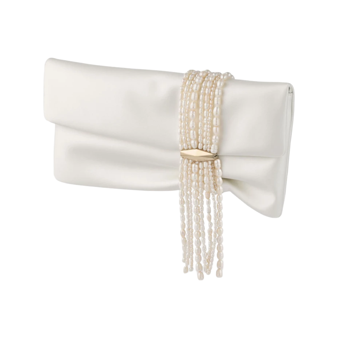 지미추 잔드라 아이보리 새틴 클러치 백 아이보리 라이트 골드(Jimmy Choo Zandra Ivory Satin Clutch Bag Ivory Light Gold) - 2