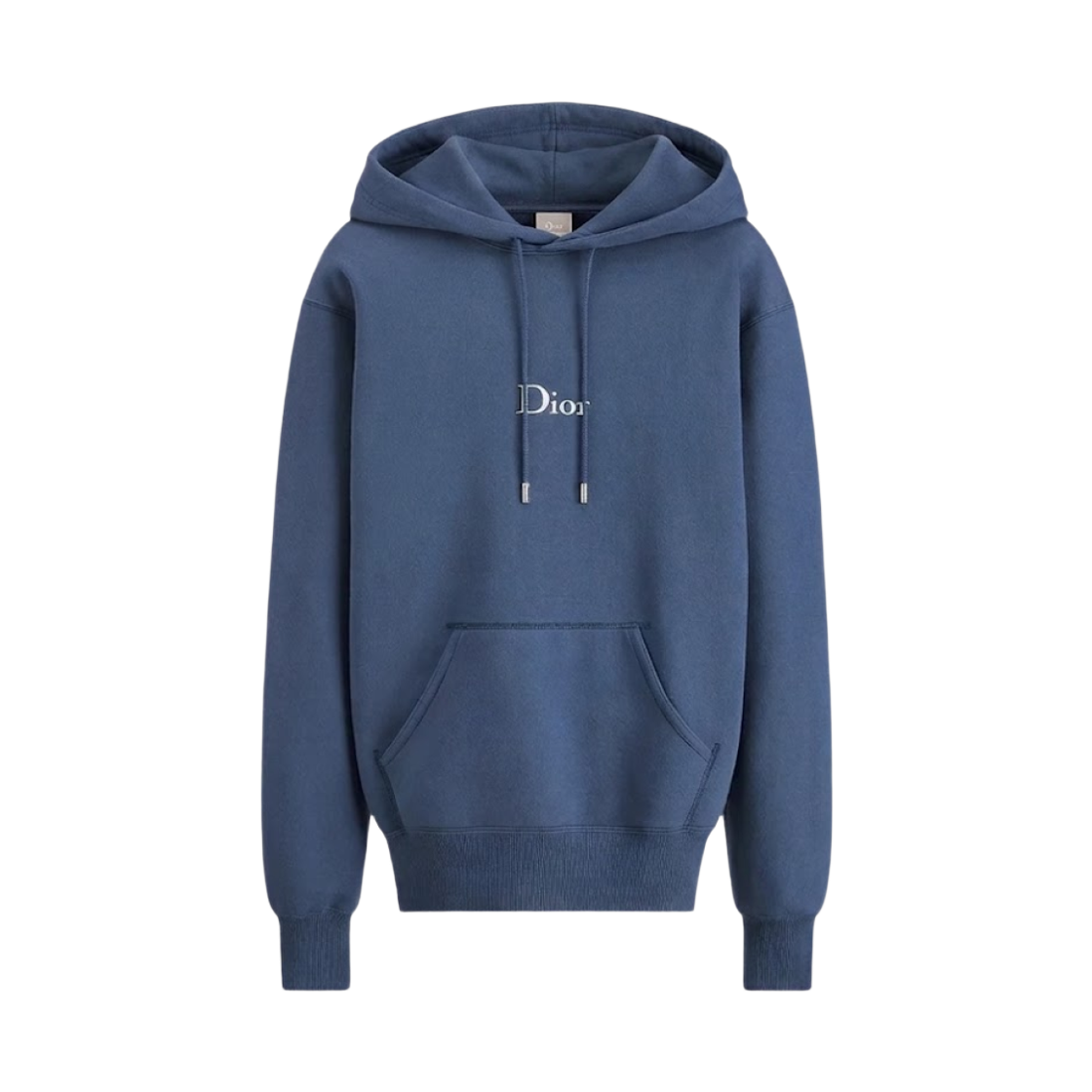 디올 자수 릴렉스드 핏 코튼 플리스 후드 스웨트셔츠 블루(Dior Hooded Sweatshirt with Embroidery Relaxed Fit Cotton Fleece Blue)