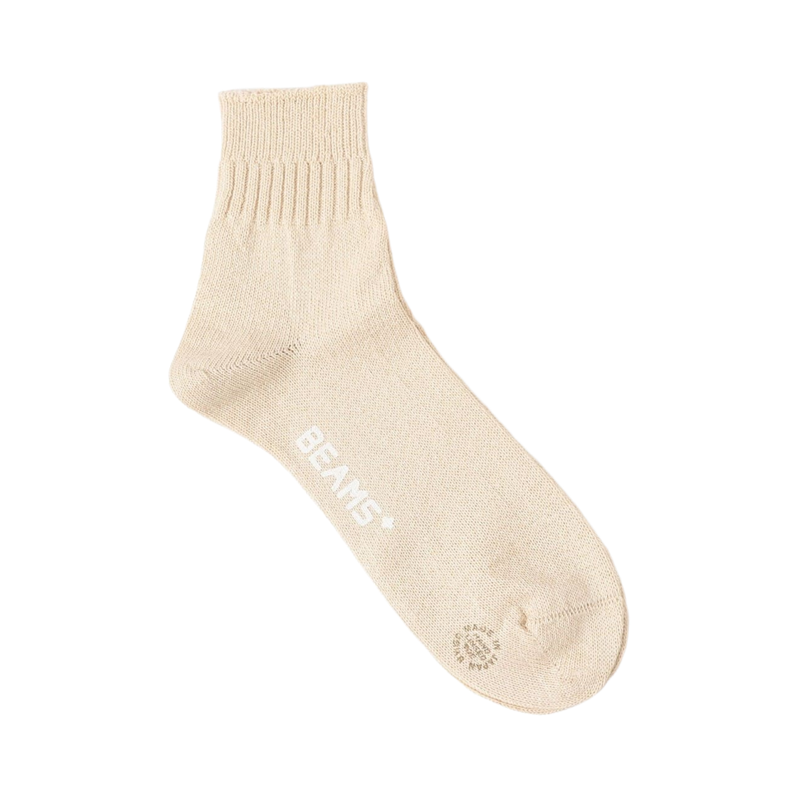 빔즈 플러스 와시 숏 립 삭스 내츄럴(Beams Plus Washi Short Rib Socks Natural)