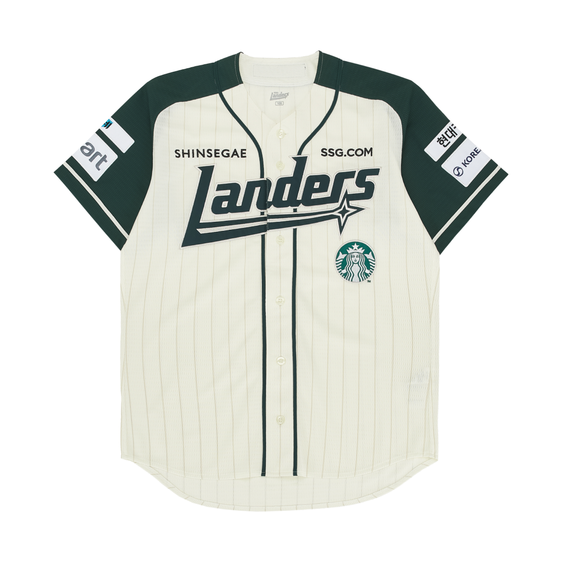 SSG 랜더스 x 스타벅스 26 스타벅스 데이 유니폼 그린 아이보리 (논 마킹 버전)(SSG Landers x Starbucks 26 Starbucks Day Uniform Green Ivory (Non Marking Ver.))