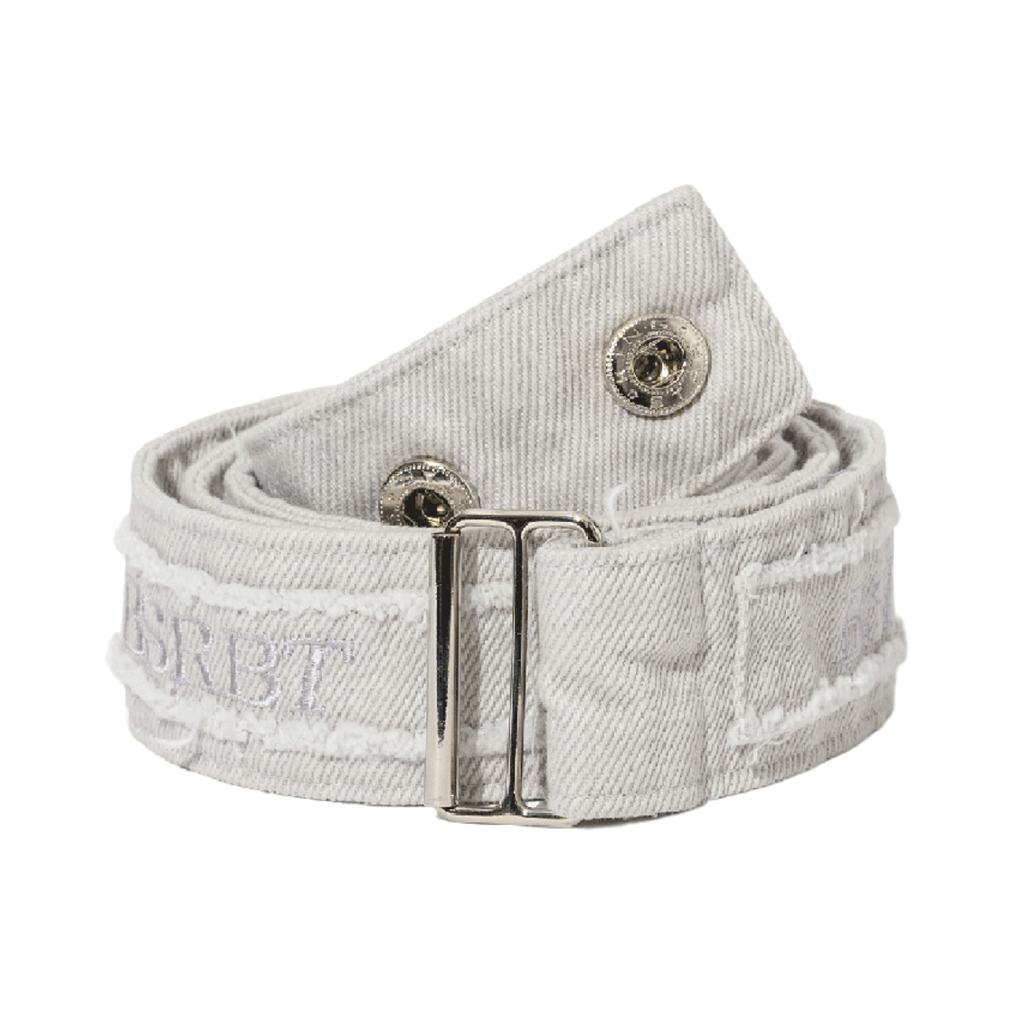 비에스래빗 로우 엣지 스냅 벨트 화이트(Bsrabbit Raw Edge Snap Belt White) - 1