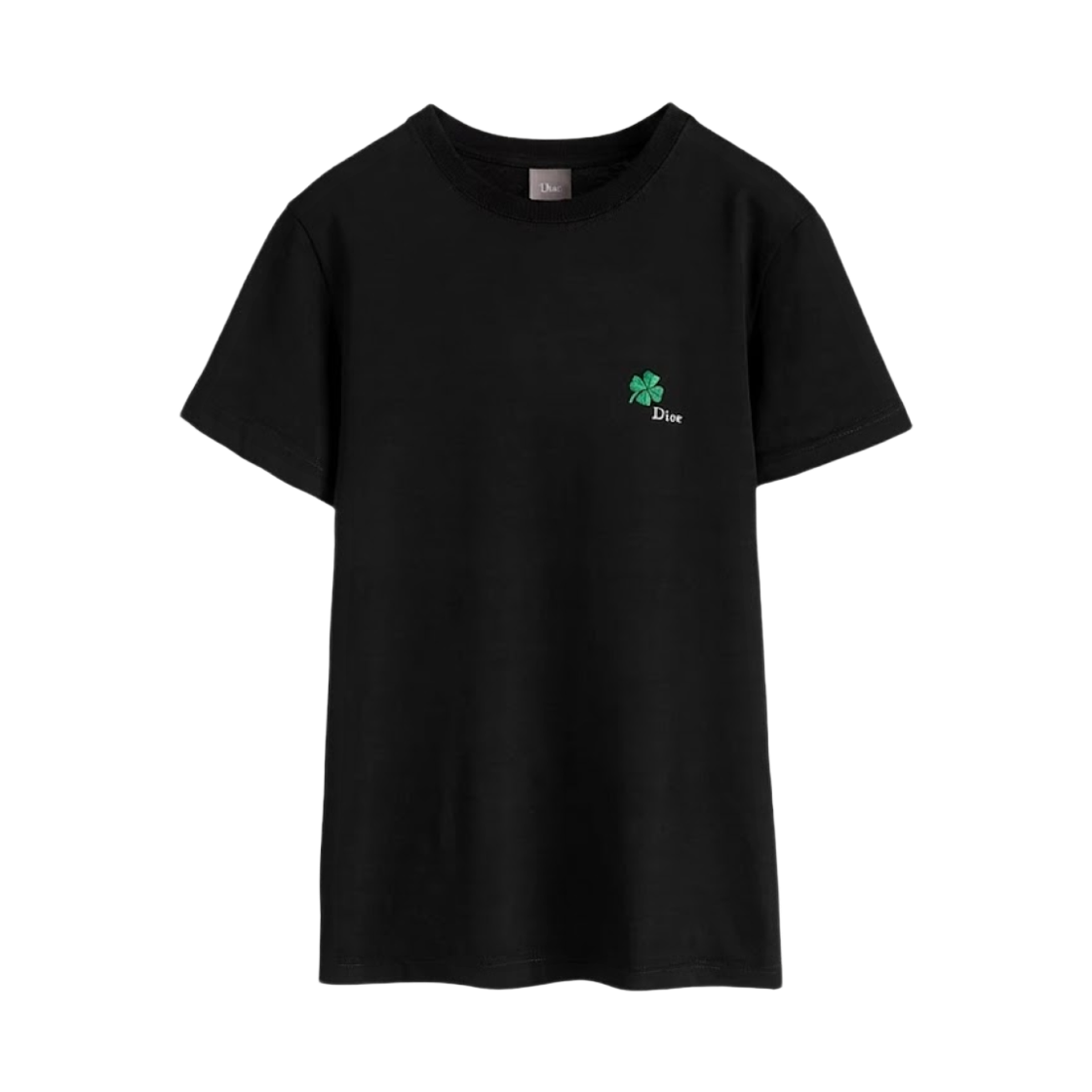 디올 클로버 자수 레귤러 핏 코튼 저지 티셔츠 블랙(Dior T-Shirt with Clover Embroidery Regular Fit Cotton Jersey Black) - 1