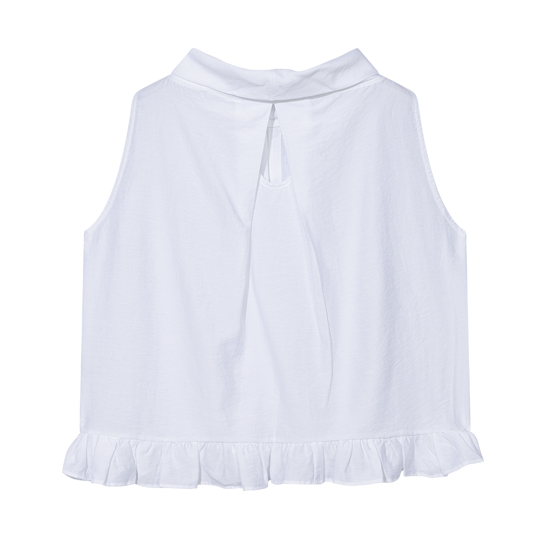 어글리쉐도우 하이넥 프릴 슬리브리스 아이보리(UGLYSHADOW High-Neck Frill Sleeveless Ivory) - 2
