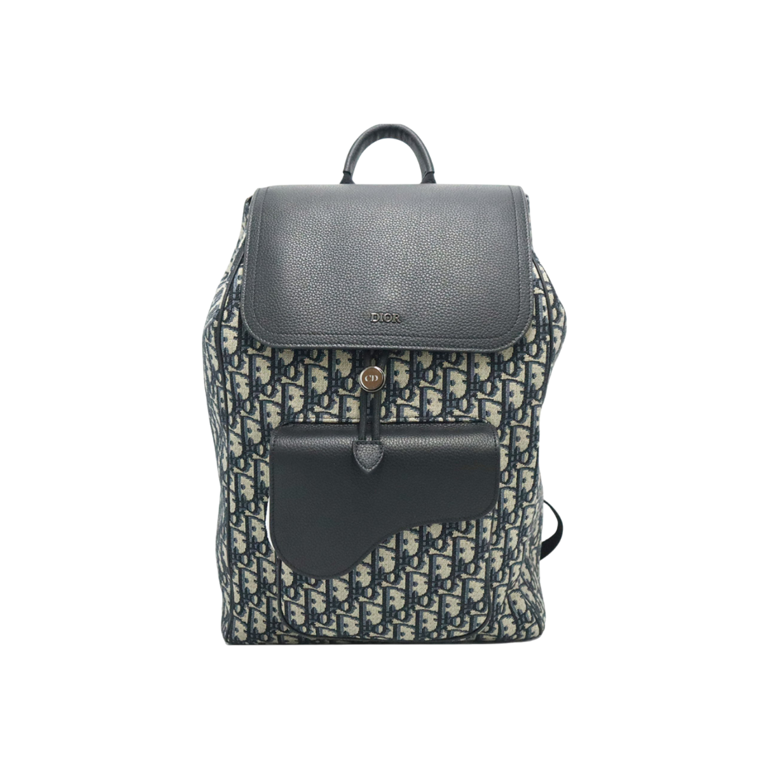 ITQLB49RUPV7 Dior Beige & Black Oblique Jacquard Saddle Men Backpack