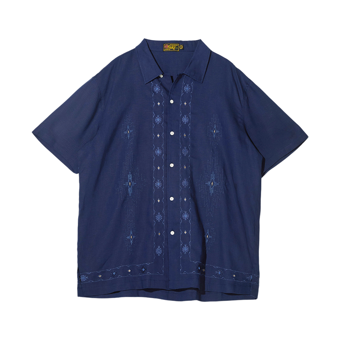 오가프 쿠반 오픈 칼라 하프 셔츠 네이비(Ogarp Cuban Open Collar Half Shirt VintageNavy) - 1