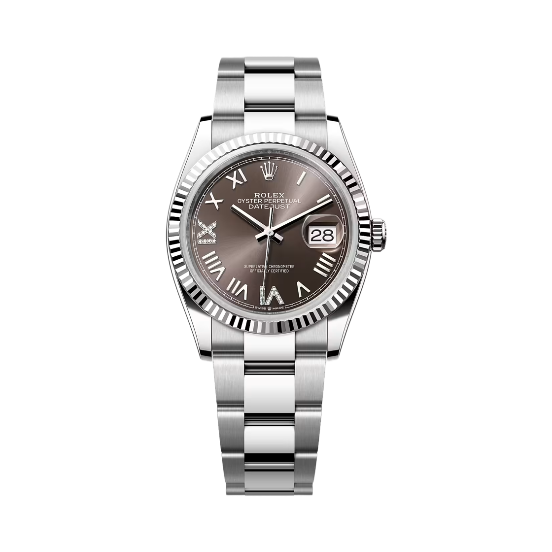 126234 Rolex Datejust 36mm 126234 Dark Grey Diamond Set Oyster