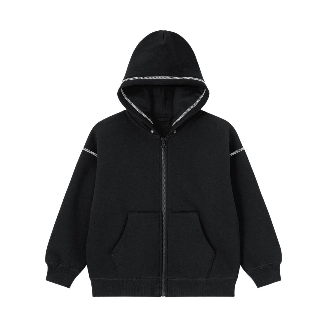 358474-09 (Kids) GU Heavyweight Sweat Full Zip Hoodie Black
