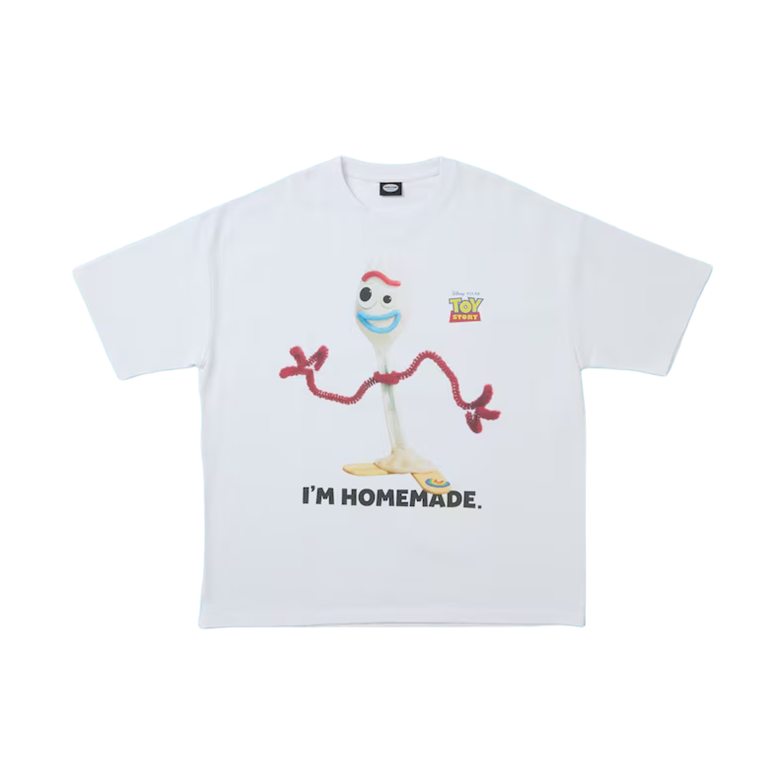 프릭스 스토어 x 토이 스토리 캐릭터 프린트 크루넥 티셔츠 포키 화이트(Freak's Store x Toy Story Character Print Crew Neck T-Shirt Folk White)