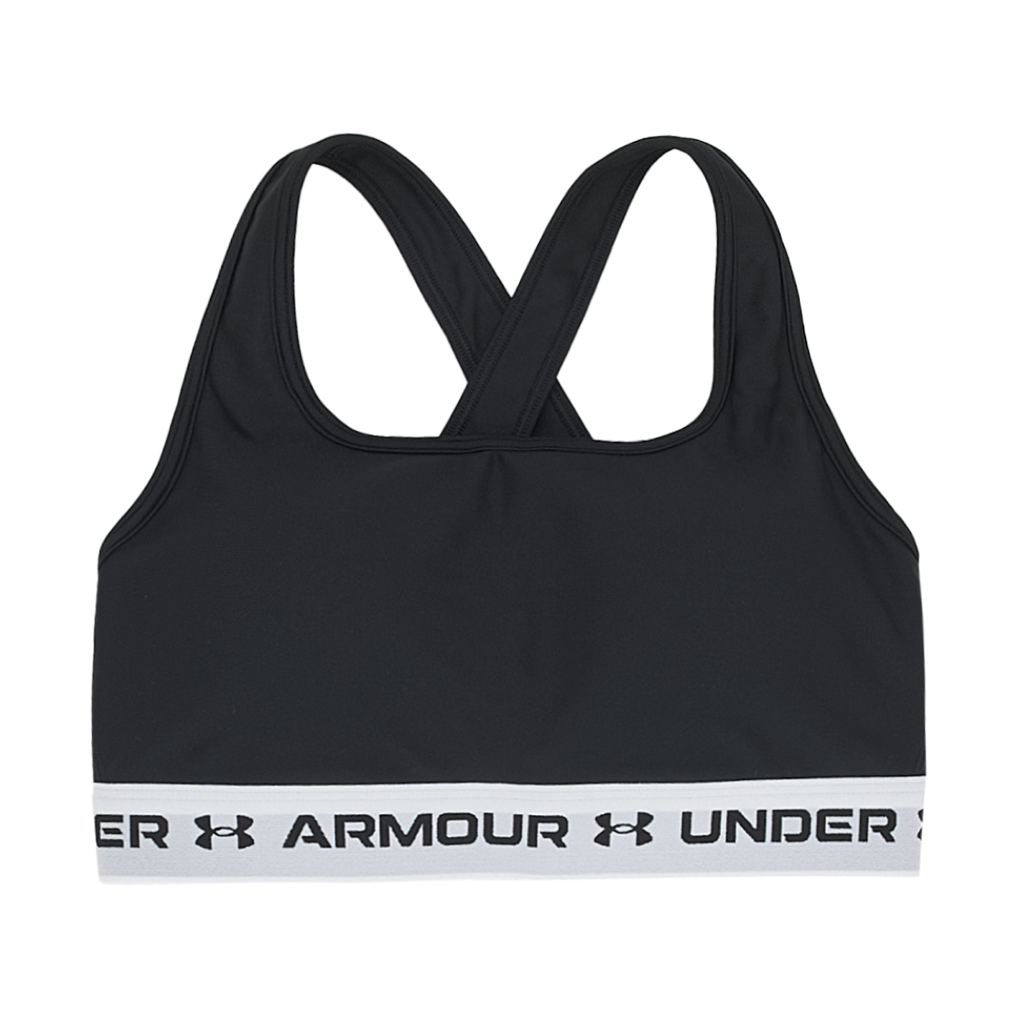 1361034-007 (W) Under Armour Mid Crossback Sports Bra Black