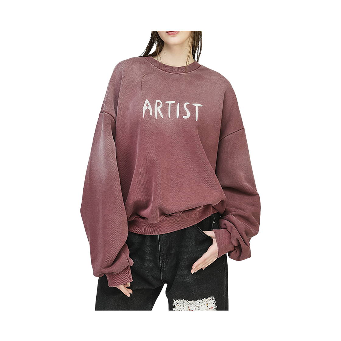 더그레이티스트 아티스트 스웻셔츠 버건디(The Greatest Artist Sweatshirt Burgundy) - 2