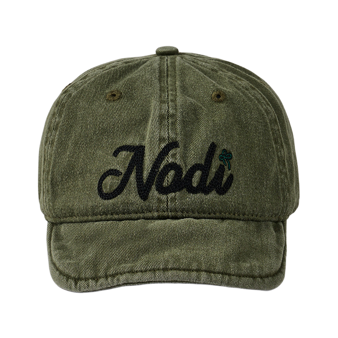 ND_ETC_001_KK NODI Short Brim Logo Cap khaki
