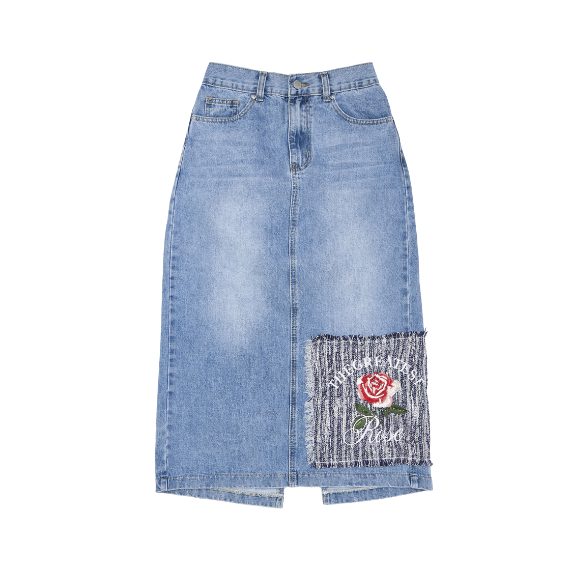 더그레이티스트 지티 로즈 데님 스커트 블루(The Greatest GT Rose Denim Skirt Blue)