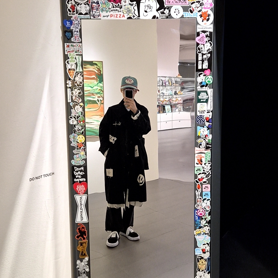 Maison Mihara Yasuhiro Baker OG Sole Canvas Low Cut Sneakers Black, Peaceminusone Coat #1 Black 착용 스타일