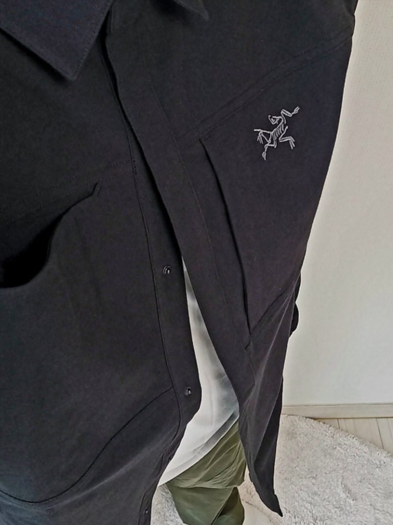 Arc'teryx Cronin Cotton Overshirt Black, Arc'teryx Small Bird Cap Black 착용 스타일 - 3