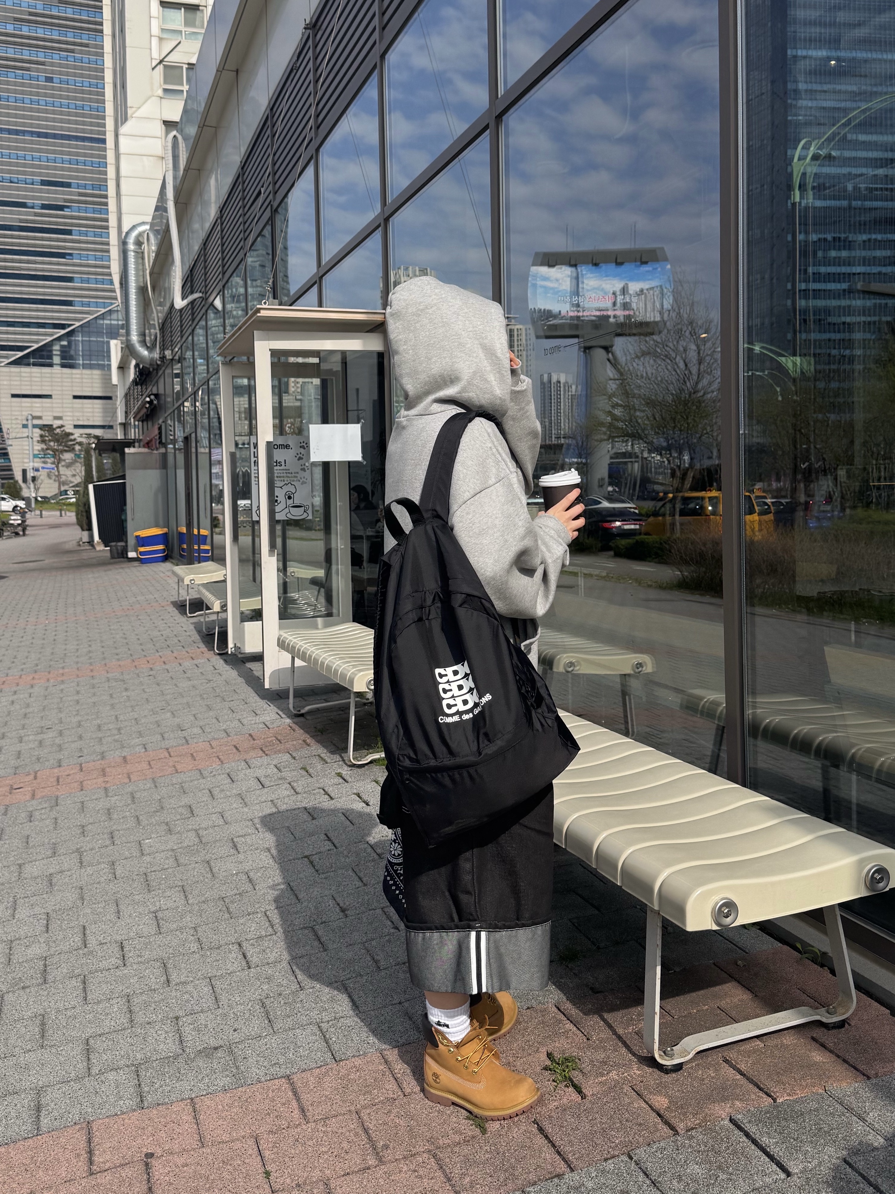 (W) Timberland 6 Inch Premium Waterproof Boot Wheat Nubuck - Wide, CDG Backpack Black 착용 스타일 - 6