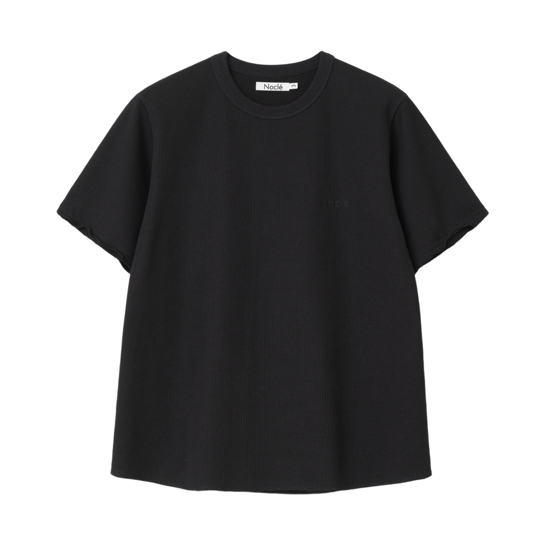 노클 그리드 와플 티셔츠 블랙(Nocle Grid Waffle T-shirts Black)