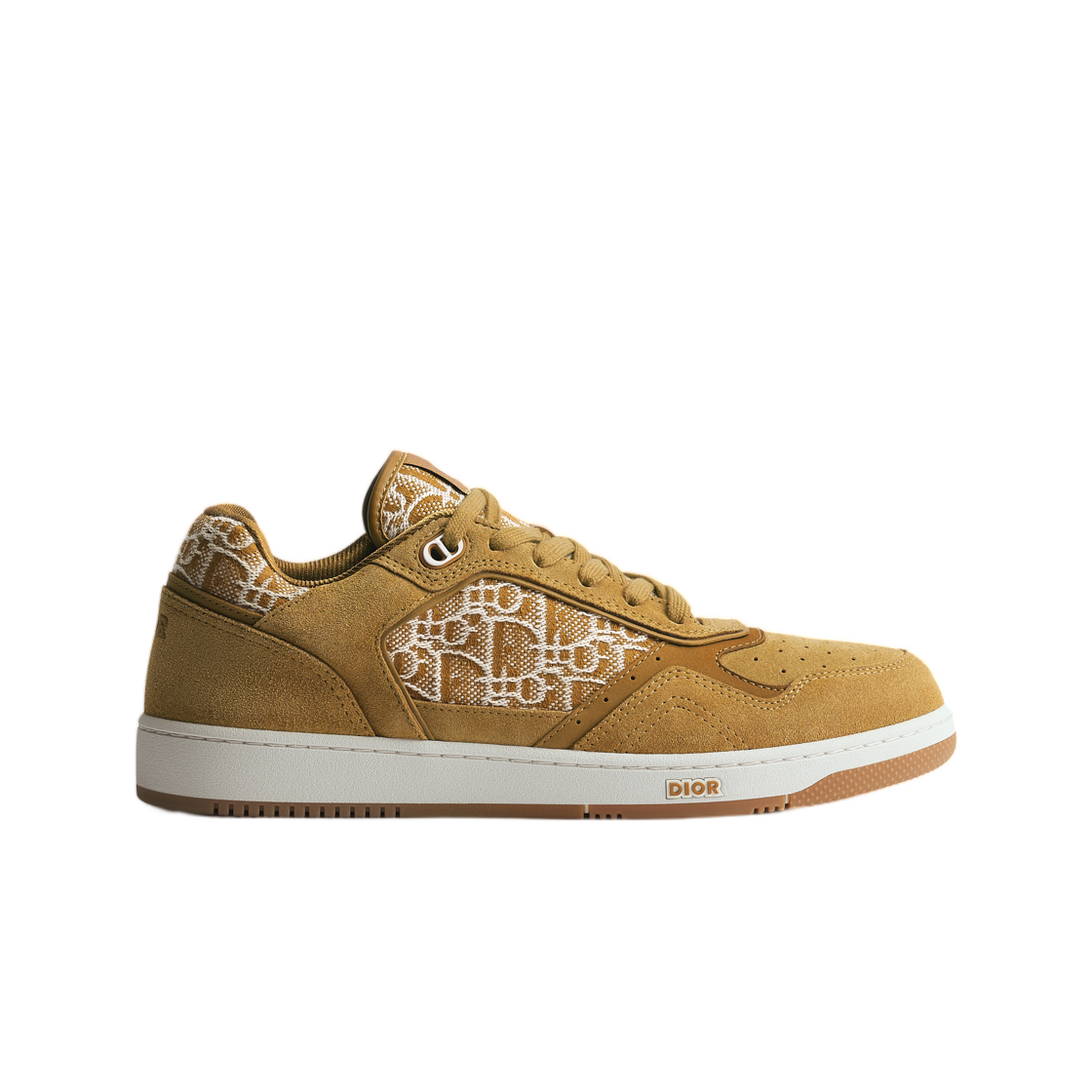 3SN272AED-H705 Dior B27 Uptown Low Top Sneaker Suede Calfskin And Dior Oblique Jacquard Cognac Brown