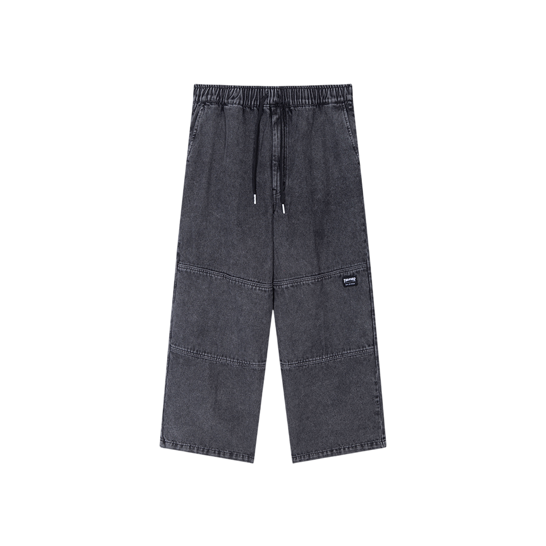 트레셔 더블 니 슬럽 데님 이지 팬츠 블랙(Thrasher Double Knee Slub Denim Easy Pants Black)