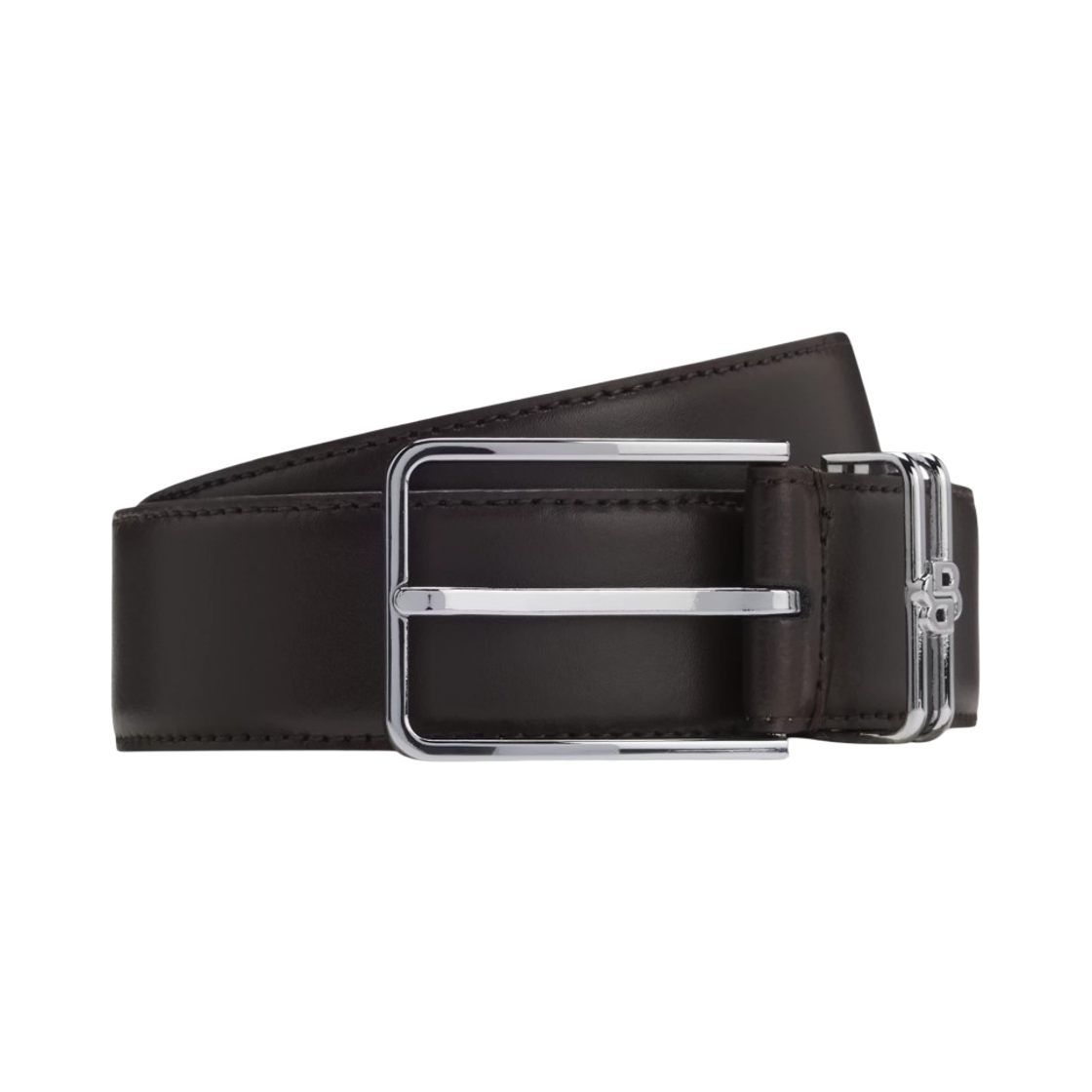 휴고 보스 더블 B 모노그램 이탈리안 레더 벨트 다크 브라운(Hugo Boss Italian Leather Belt with Double B Monogram Dark Brown)