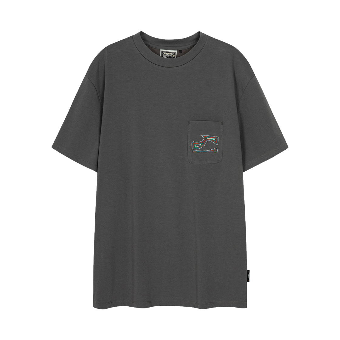 11VUT153C4 SOHC Pocket Embroidery T-Shirt_11VUT153 Charcoal