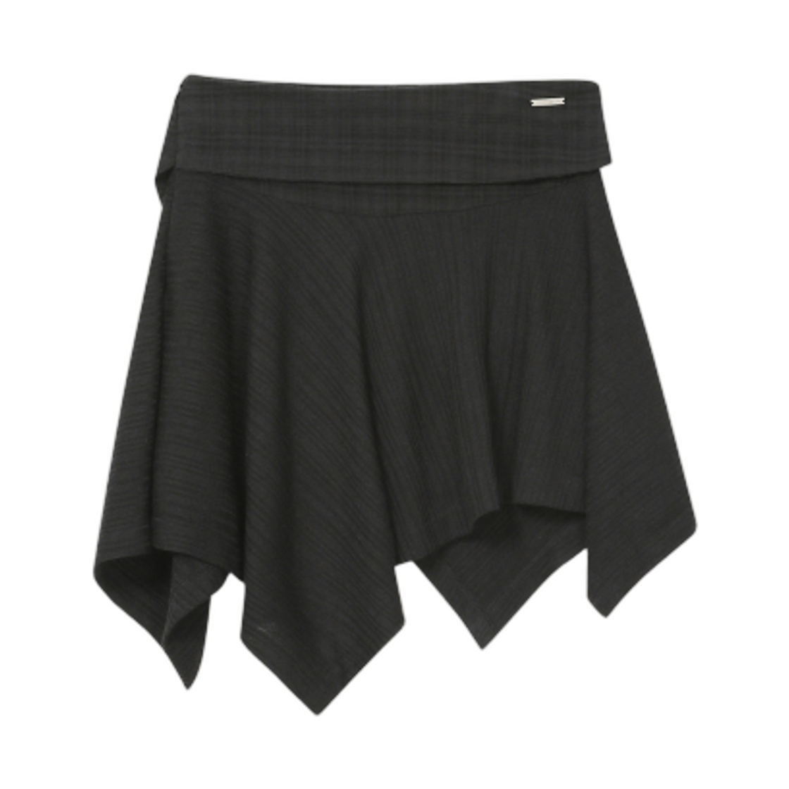 (W) 미세키서울 언밸런스드 플로우 미니 스커트 블랙((W) Miseki Seoul Unbalanced Flow Mini Skirt Black) - 2